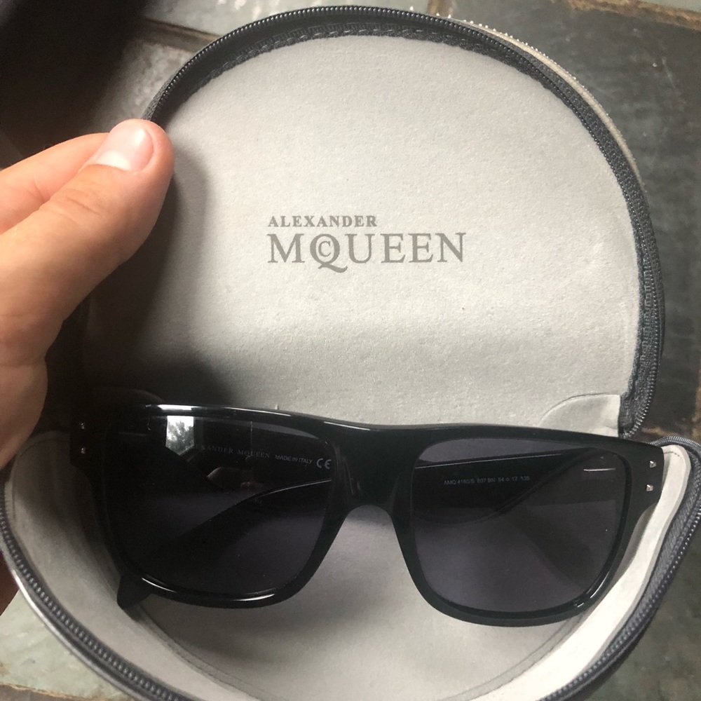 Alexander McQueen black sunglasses